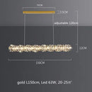 GobekUsa Crystal LED Pendant Lights | Dimmable Ring Hanging Lamp | Modern Luxury Decor Fixtures