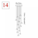 GobekUsa Crystal LED Ceiling Chandelier: Modern Spiral Kitchen Staircase Home Decoration Light
