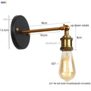GobekUsa Gold Industrial LED Wall Lamp for Loft Stair & Bedroom Lighting