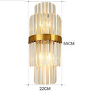 GobekUsa Gold Crystal Glass Wall Sconce Light Fixture for Luxury Bedroom Decor