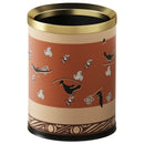 GobekUsa Leather Trash Bin Gold/Silver Metal Large Capacity for Home & Hotel