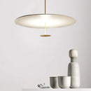 GobekUsa Gold Black Pendant Light for Living Room, Elegant Minimalist Ring Suspension Lamp