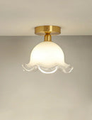 GobekUsa Antique Glass Ceiling Light: Elegant French Design, Unique Modern Brass Luminaria