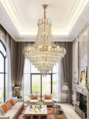 GobekUsa Elegant Crystal Chandelier LED Lighting for Living Room - Modern Luxury Design