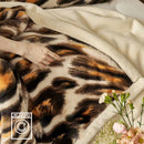 GobekUsa Luxe Leopard Rabbit Fur Blanket: Cozy Office & Sofa Throw, Skin-Friendly & Multi-Functional