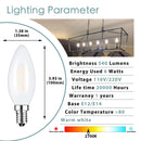 GobekUsa Frosted Led Candle Light Bulbs Dimmable E12 E14 Base Warm White 2700K