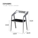 GobekUsa Industrial Iron Art Solid Wood Dining Chair for Coffee Shop & Bar