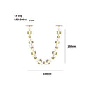GobekUsa Crystal Gold Chain Chandelier Ceiling Lamp for Home Décor