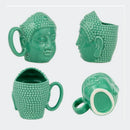 GobekUsa Buddha Sculpture Ceramic Coffee Cup with Covered Handle - Character Portrait Mug