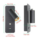 GobekUsa LED Wall Lights with Switch and USB Interface, Modern Wall Sconce Lighting