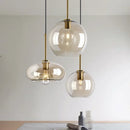 GobekUsa Industrial Retro LED Glass Pendant Light Chandelier for Kitchen Restaurant