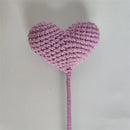 GobekUsa Heart-Shaped Crochet Flower Bouquet - Handmade Wedding Home Decor & Family Gift