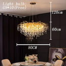 GobekUsa Crystal Teardrop Gold Ceiling Chandelier for Elegant Living Room Bedroom Dining Kitchen
