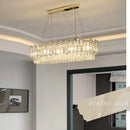 GobekUsa Crystal Pendant Chandelier Modern Luxury Dimmable Island Light Minimalist Home Decor