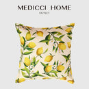 GobekUsa Lemon Print Chenille Cushion Cover 45x45cm - Waterproof Nordic DecorCase