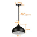 Black Wood Industrial Pendant Light