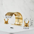 GobekUsa Gold Crystal Handle Bathroom Faucet - Widespread Brass Sink Tap