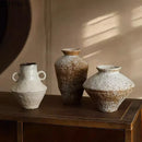 GobekUsa Ceramic Vase: Wabi-sabi Style, Retro Floral Arrangement, Room Decor