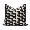 GobekUsa Geometric Texture Black Gold Cushion Cover for Elegant Living Room Decor