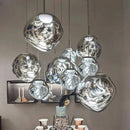 GobekUsa Lava Glass LED Chandelier Pendant Light Modern Indoor Hanging Lamp for Home Decor