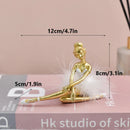 GobekUsa Ballet Girl Resin Figurine - Nordic Luxury Desktop Decoration and Birthday Gift