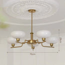 GobekUsa Glass Ball Pendant Chandelier LED Lamp for Modern French Bedroom