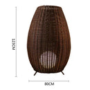 GobekUsa Lucide Colin Rattan Floor Lamp: Natural Handmade Light for Garden, Bedroom, Living Room