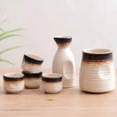 GobekUsa Ceramic Wine Sake Set with Heater and Dispenser