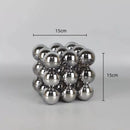GobekUsa Geometric Crystal Glass Ball Stack Blocks Home Decoration