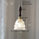 GobekUsa Brass LED Pendant Light Fixture Clear Glass Nordic Modern Hanging Lamp