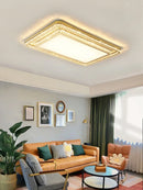 GobekUsa Crystal LED Ceiling Chandelier - Luxe Rectangular Design for Stylish Home Decor