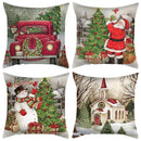 GobekUsa Christmas Cushion Cover Set - Festive Xmas Decor for Living Room Sofa