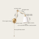 GobekUsa Ceramic LED Wall Lamp with Pull Chain Switch for Stair, Bathroom, Living Room
