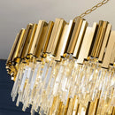 GobekUsa Gold Crystal LED Pendant Lights for Dining Room - Stunning Indoor Suspension Fixtures