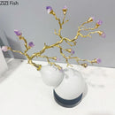 GobekUsa Gold Gourd Branches Luxury Ornaments Feng Shui Home Decor Crafts