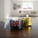 GobekUsa Eid Mubarak Metal Fruit Snack Tray: Castle Tea Tray with Lid
