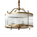 GobekUsa Golden Copper Glass Chandelier LED Ceiling Pendant Light
