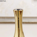 GobekUsa Gold Ceramic Vase | Modern Design | Desk Decor | Shiny Porcelain | Floral Vases