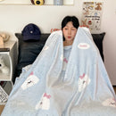 GobekUsa Double-Sided Thin Velvet Printed Blanket for Adults - Spring Autumn Bedding & Sofa Decor