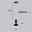 GobekUsa Gold E27 LED Pendant Light Nordic Chandelier for Indoor Living Room & Bedroom