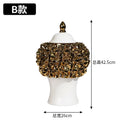 GobekUsa Golden Flower Ginger Jar Relief Flower Vase Home Decor