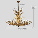GobekUsa Antler LED Chandeliers: Creative Retro Resin Pendant Lamps for Home & Hospitality Lighting