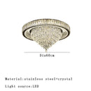 GobekUsa Cone Crystal Ceiling Chandelier - Stainless Steel Luxury Living Room Decoration