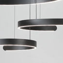 GobekUsa Black LED Chandelier Pendant Light for Foyer Stairs Bar, Minimalist Indoor Hanging Lamp