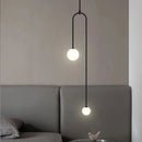 GobekUsa Gold Glass Ball Pendant - Modern Hanging Lamp for Living Room Bedroom