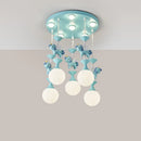 GobekUsa Children's Carousel LED Chandeliers: Nordic Princess Decor Pendant Lights for Living Room