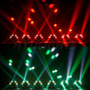 GobekUsa 8x12W RGBW 140W Dual Head LED Beam & Strobe & Laser 3-in-1 DJ Light