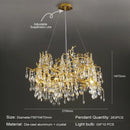 GobekUsa Crystal Chandelier: Modern Luxury Long Light for Kitchen, Dining, Living, and Bedroom