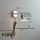 GobekUsa Crystal LED Wall Light – Modern Nordic Living Room Bedside Lamp