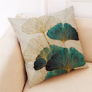 GobekUsa Ginkgo Leaves Linen Cushion Cover for Modern Home Decor & Living Room